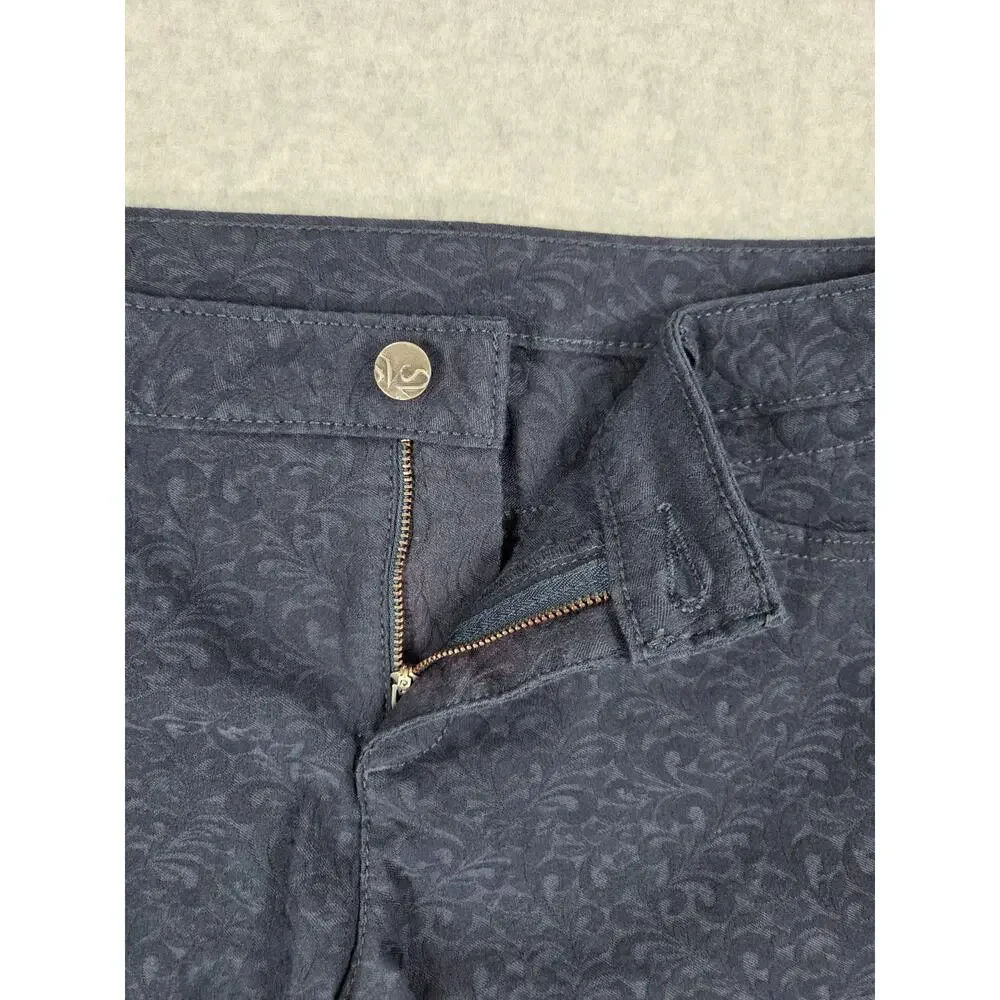 Simply Vera Vera Wang Charcoal Gray Damask Jacquard Bermuda Shorts Size 6